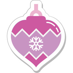 Bauble Colored Vector Icon 