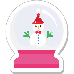 Snow Globe Colored Vector Icon