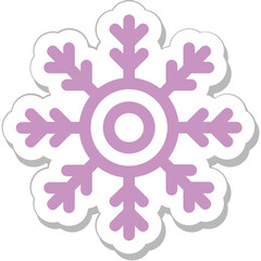 Snowflake Colored Vector Icon 