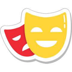 Party Mask Colored Vector Icon 