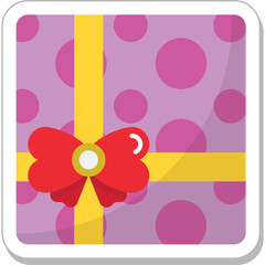 Gift Box Colored Vector Icon 