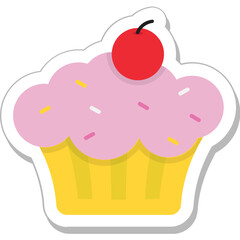 Cupcake Colored Vector Icon