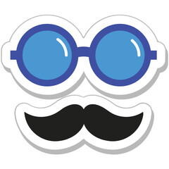 Fototapeta premium Hipster Colored Vector Icon