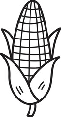 Hand Drawn sweetcorn illustration
