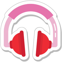 Headphone Colored Vector Icon 