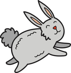 Hand Drawn cute rabbit illustration