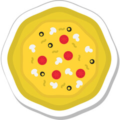 Biscuit Colored Vector Icon 