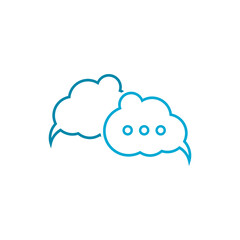 Color chat icon isolated on white background