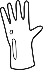 Hand Drawn gardening gloves illustration