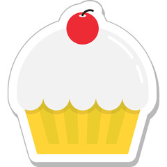 Cupcake Colored Vector Icon