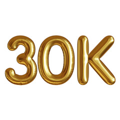 30K 3d balloon number followers social media