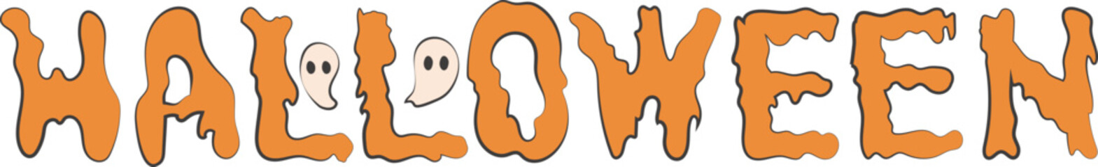 Halloween Lettering Illustration Element Graphic