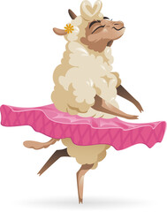Sheep cute cartoon