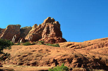 Fototapeta premium Smooth Red Rock in Sedona Arizona in the Winter