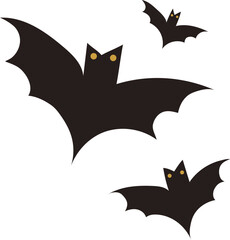 Black Halloween Bat Illustration