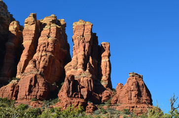 Fototapeta premium Red Rock Pinnacles Reaching Into the Sky