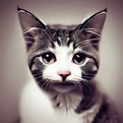 Cute drawing of kitten cat