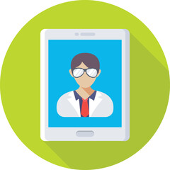 Online Doctor Vector Icon