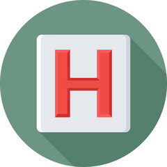 Hospital Sign Vector Icon