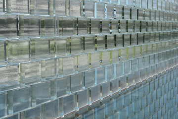 Glass brick wall