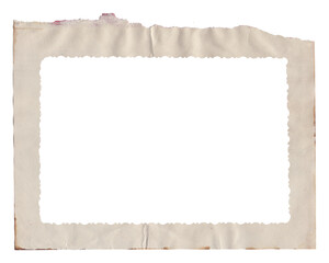 Fototapeta premium White isolated frame with Old vintage rough paper texture