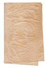 Old vintage rough paper with scratches and stains texture isolated