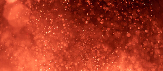 Abstract Red bokeh defocus glitter blur background 
