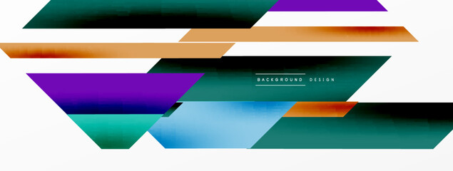 Minimal geometric abstract background. Dynamic 3d lines composition. Trendy techno business template for wallpaper, banner, background or landing