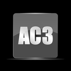 Fototapeta premium AC3 File Icon, Flat Design Style