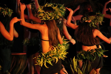 Tahitian dance - obrazy, fototapety, plakaty