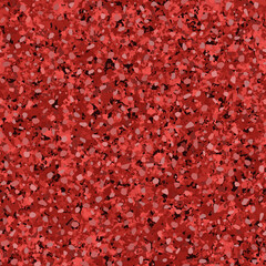 Red rubber running coat seamless pattern top view. Abstract track texture. Vector illustration of playground or tennis court material. Grunge granular closeup surface. Crushed grain hardcourt backdrop