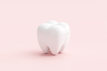 Whitening baby tooth care or kid teeth isolated on white 3d background with healthy child mouth strong dental concept and human dentistry root hygiene health of cleaning youth oral dentist toothpaste.