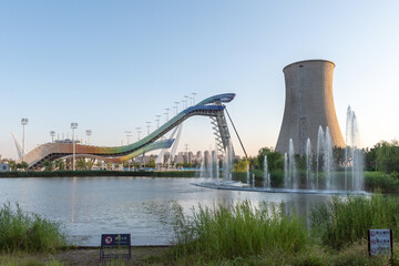 ski jump tower of 2022 beijing winter olympic
