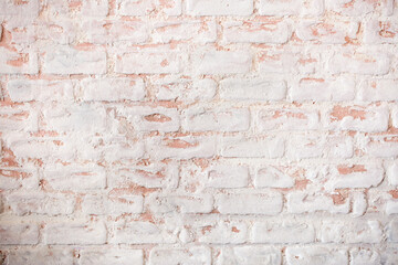 Brick old wall as background, loft style decoration brick texture for interior with copy space.