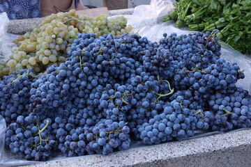 Grapes for sale at a bazaar in Croatia