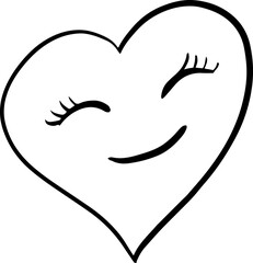 Heart Line Art Illustration

