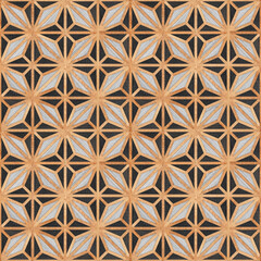 Seamless background of natural wood with repeat geometric pattern.  - 531881145