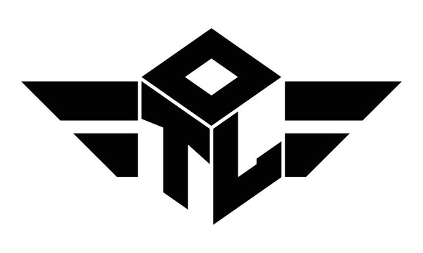 OTL three letter gaming logo in polygon cube shape logo design vector template. wordmark logo | emblem logo | monogram logo | initial letter logo | sports logo | minimalist logo | typography logo |