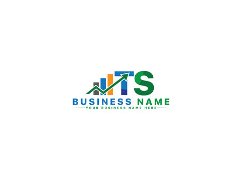 Abstract Finance TS t s Logo, Premium Colorful Ts st Logo Letter Design For Agent Banking Or Ant Type Of Business