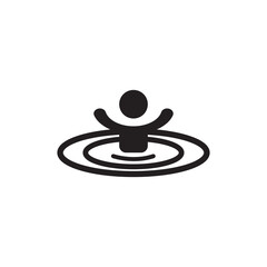 drowning person icon