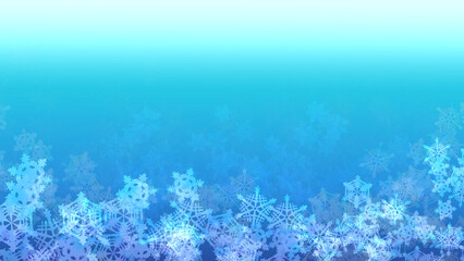 Fototapeta na wymiar 雪の結晶の水彩風背景イラスト