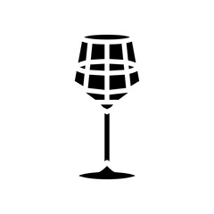 merlot wine glass glyph icon vector. merlot wine glass sign. isolated symbol illustration