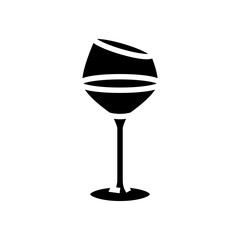 party wine glass glyph icon vector. party wine glass sign. isolated symbol illustration