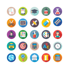 School and Education Vector Icons 


