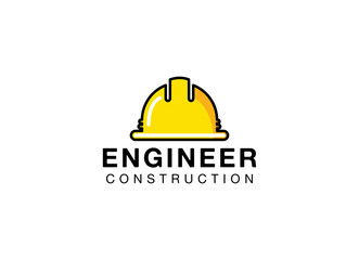 Fototapeta premium Construction logo vector template. Helmet logo vector