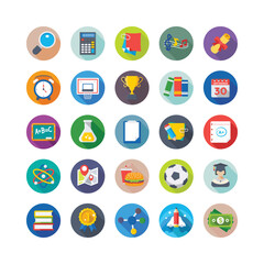School and Education Vector Icons 


