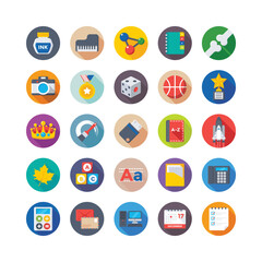 
School and Education Vector Icons 


