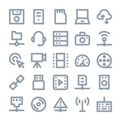 Network Technology Vector Icons 

