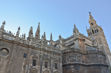 Exterior details of cathedral of Seville, "Catedral de Santa María de la Sede"