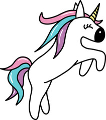 Cute Unicorn Clip Art Illustration
